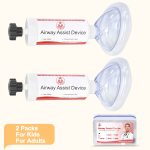 DCome Anti Choking device for Kids and Adults, 2 Pack Effective Choking Rescue Device with Different-sized Masks, Stong Suction Airway Assist Device
